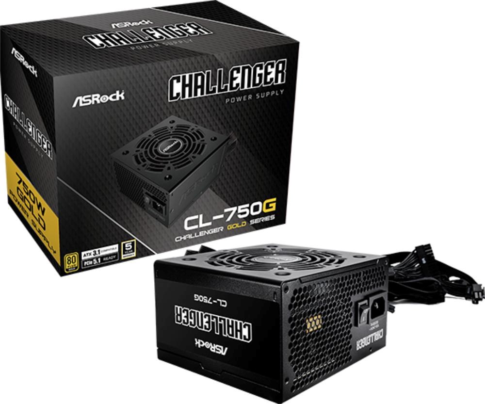 ASROCK zdroj CL-750G,750W, 80Plus Gold, 120 mm, ATX 3.1