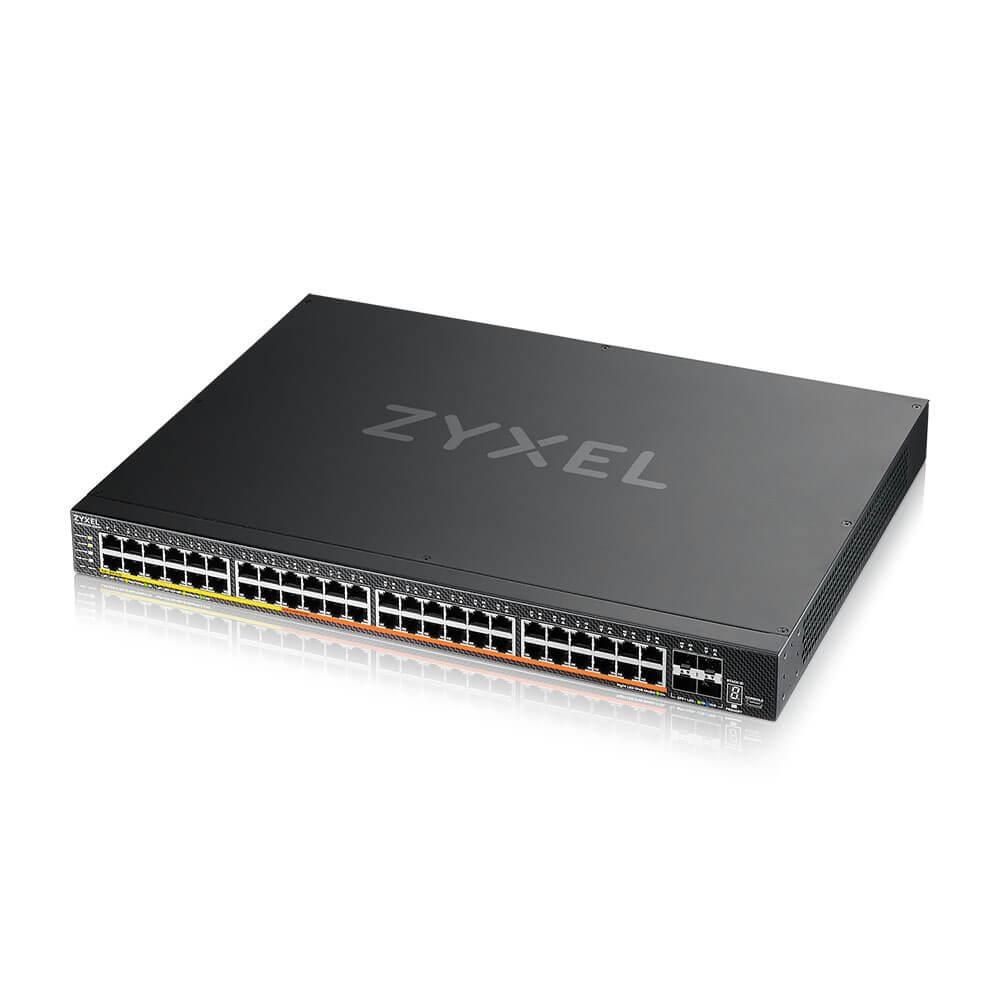 Zyxel XMG2230-52HP, L3 Access Switch,  16x 2.5G, 32x 1G,  AC:960W PoE , DC:2400W PoE, 4 x SFP+ Uplink, incl 1 yr NebulaF