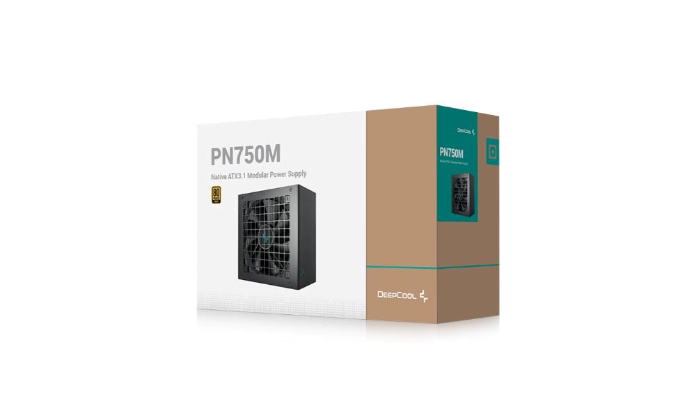 DEEPCOOL zdroj 750W PN750M, 120mm, 80+ Gold , ATX 3.1, černá