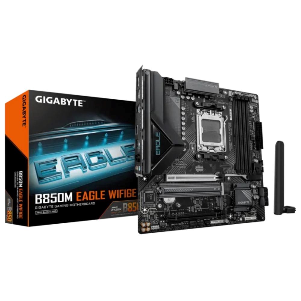 GIGABYTE MB Sc AM5 B850M EAGLE WF6E, AMD B850, 4xDDR5, 1xHDMI, 2xDP, Wifi, mATX