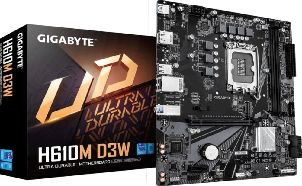 GIGABYTE MB Sc LGA1700 H610M D3W, Intel H610, 2xDDR4, 1xDP, 1xHDMI, mATX