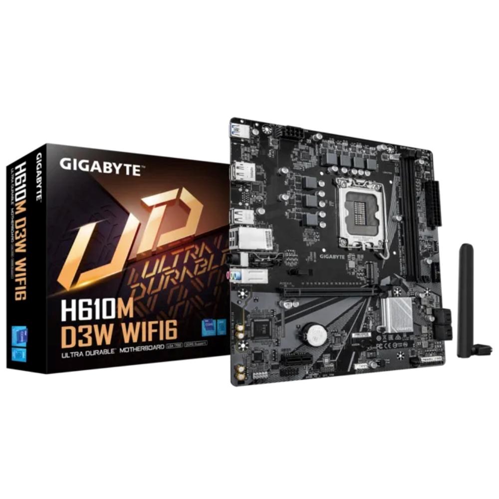 GIGABYTE MB Sc LGA1700 H610M D3W WIFI6, Intel H610, 2xDDR5, 1xHDMI, 1xDP, Wifi, mATX