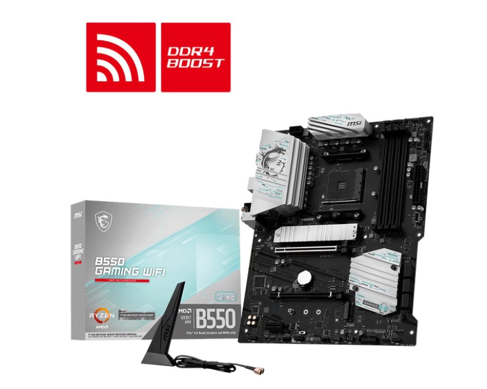 MSI MB Sc AM4 B550 GAMING WIFI, AMD B550, 1xHDMI 1xDP, 4xDDR4, ATX
