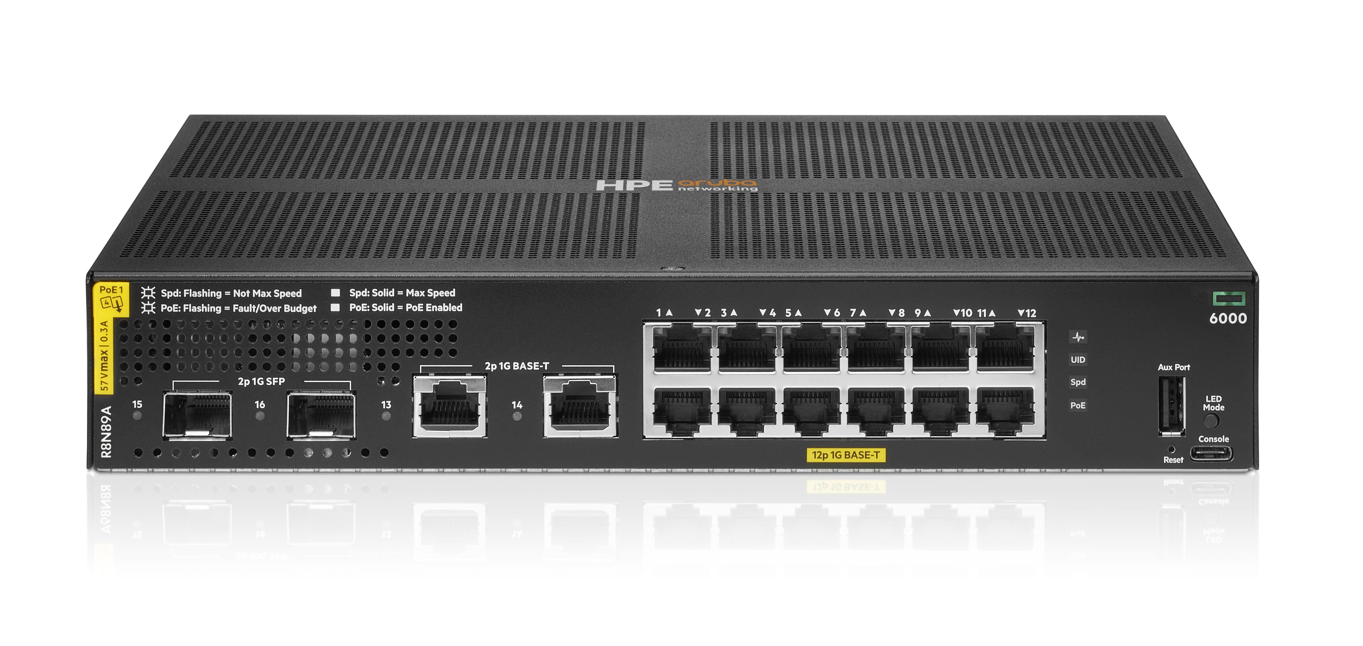 HPE Aruba Networking CX 6000 12G Class4 PoE