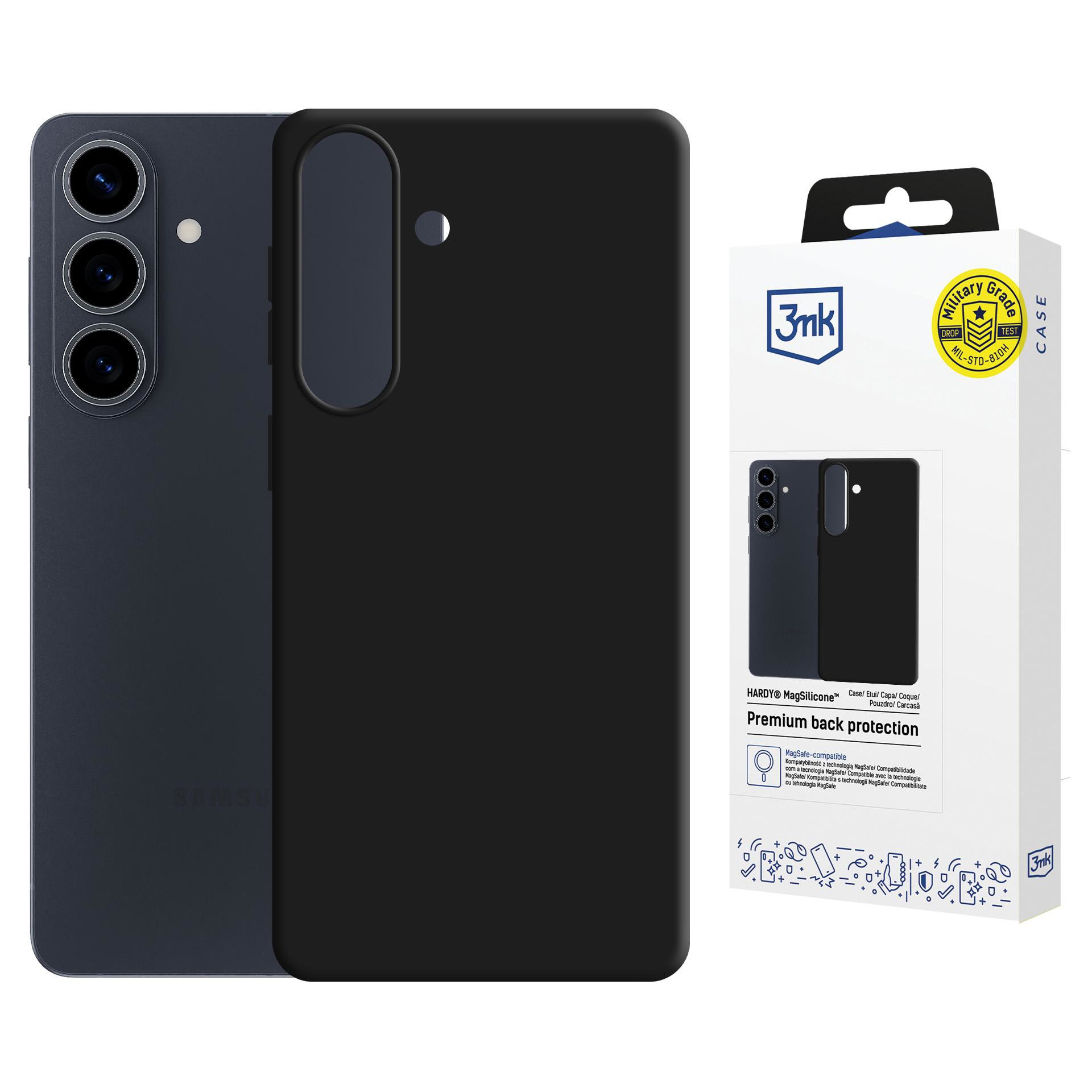 3mk ochranný kryt Hardy MagSilicone Black pro Samsung Galaxy S26