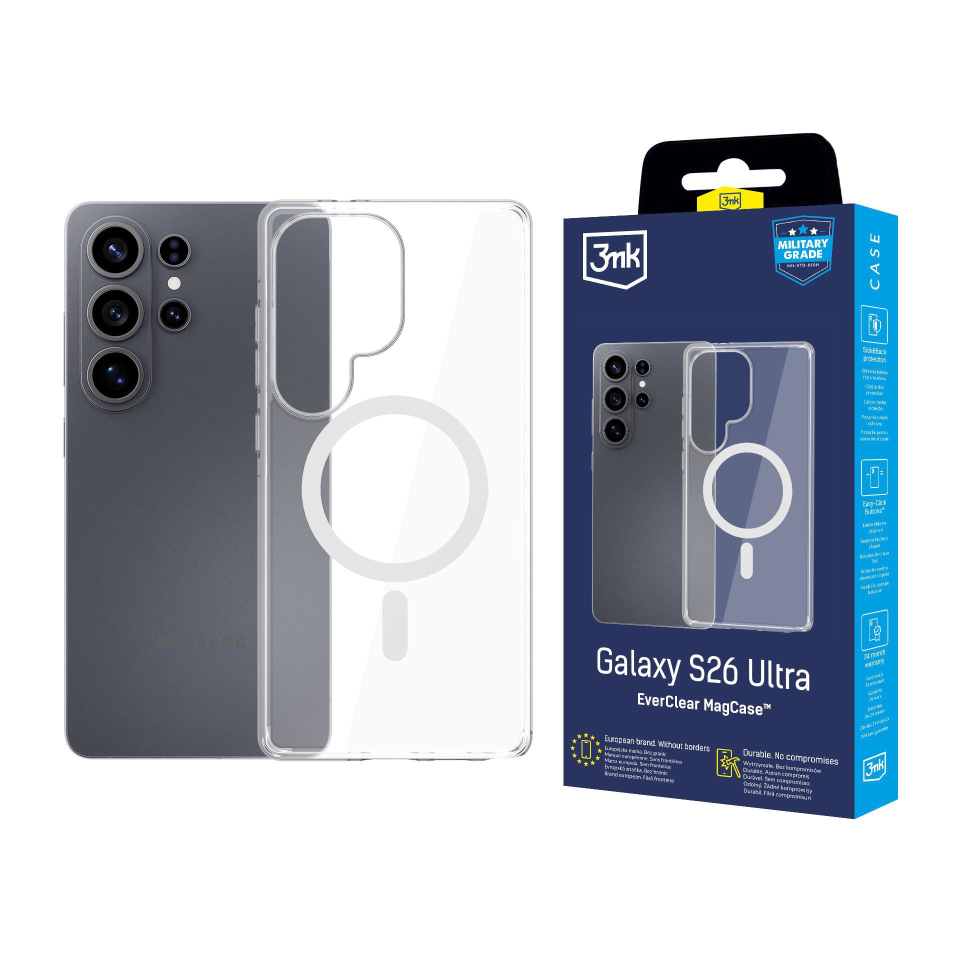 3mk ochranný kryt EverClear MagCase pro Samsung Galaxy S26 Ultra