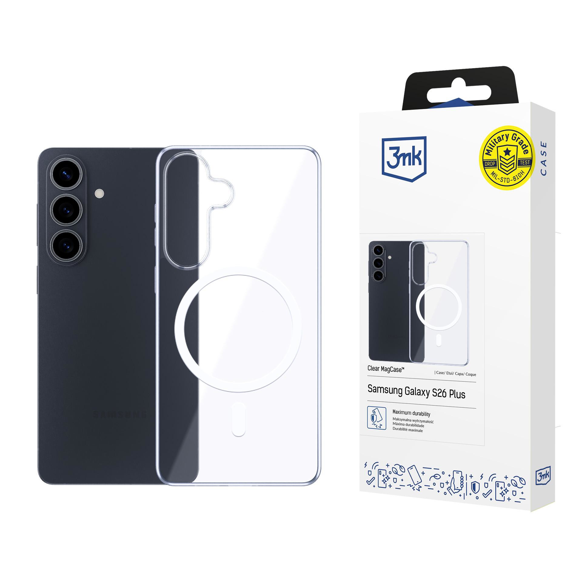 3mk ochranný kryt EverClear MagCase pro Samsung Galaxy S26+