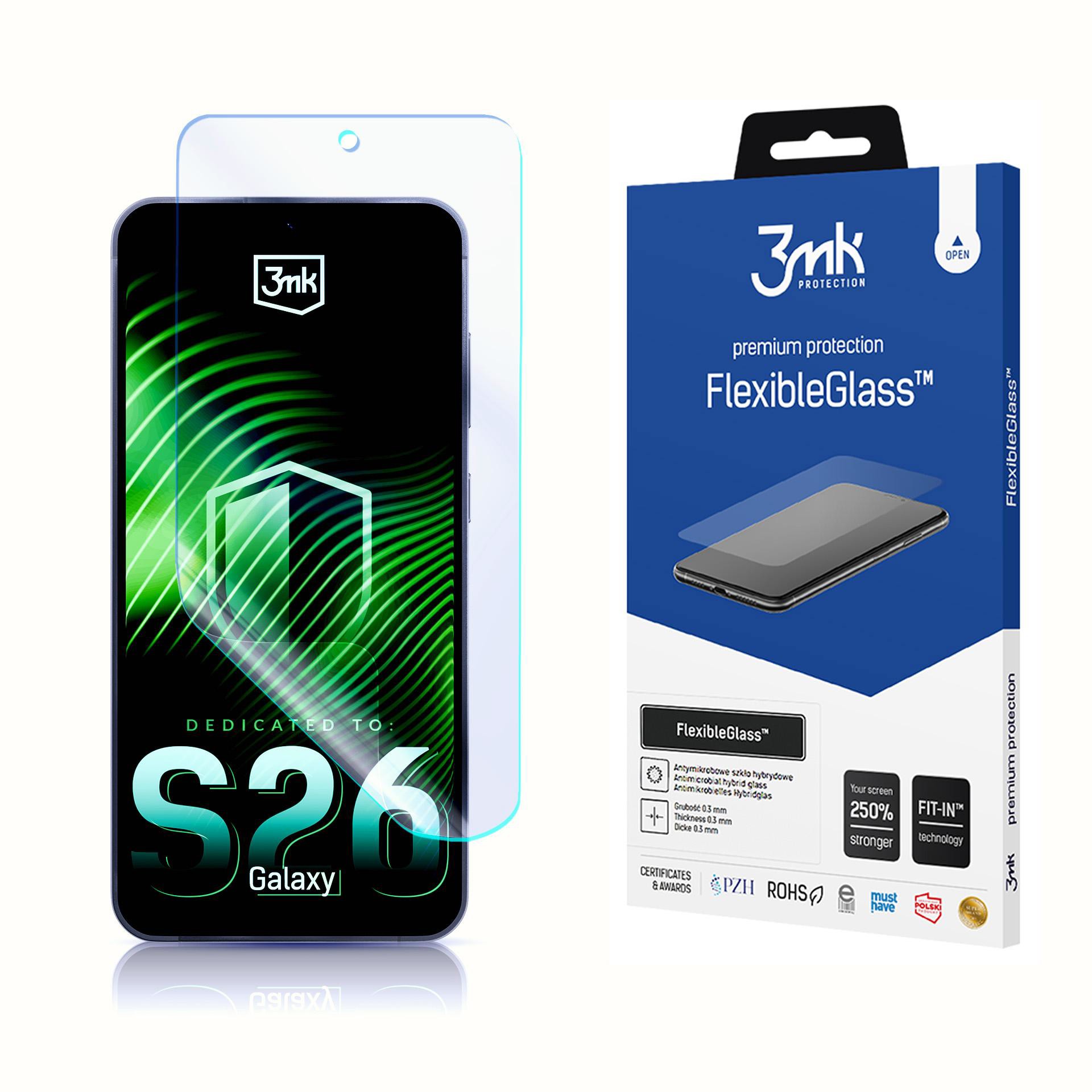 3mk hybridní sklo FlexibleGlass pro Samsung Galaxy S26