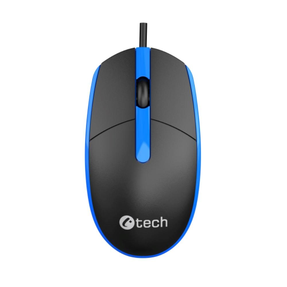 C-TECH Myš WM-10, černo/modrá, USB