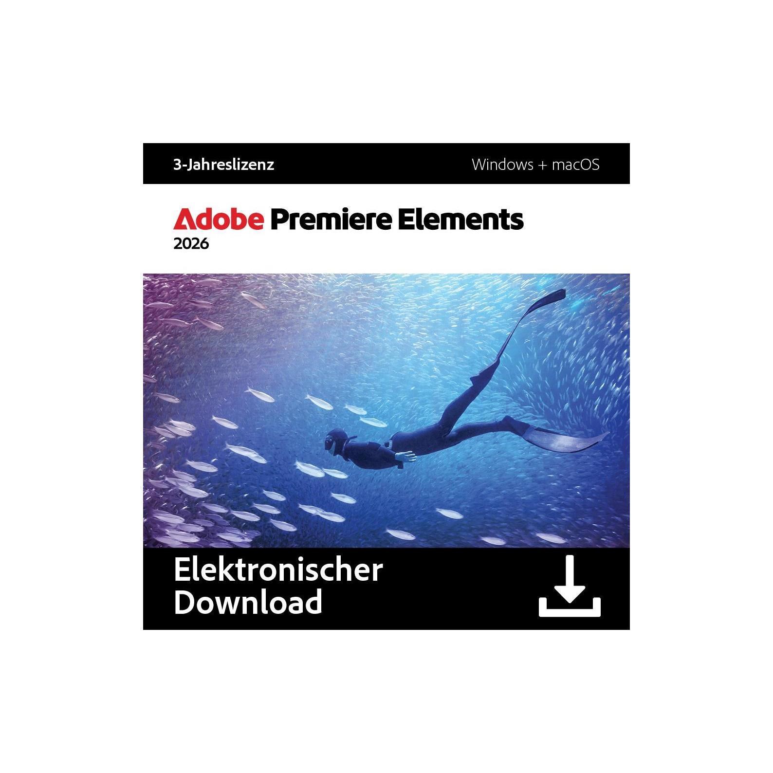 Premiere Elements 2026 MP ML (+CZ) Commercial 1 User, 36 Months Term License
