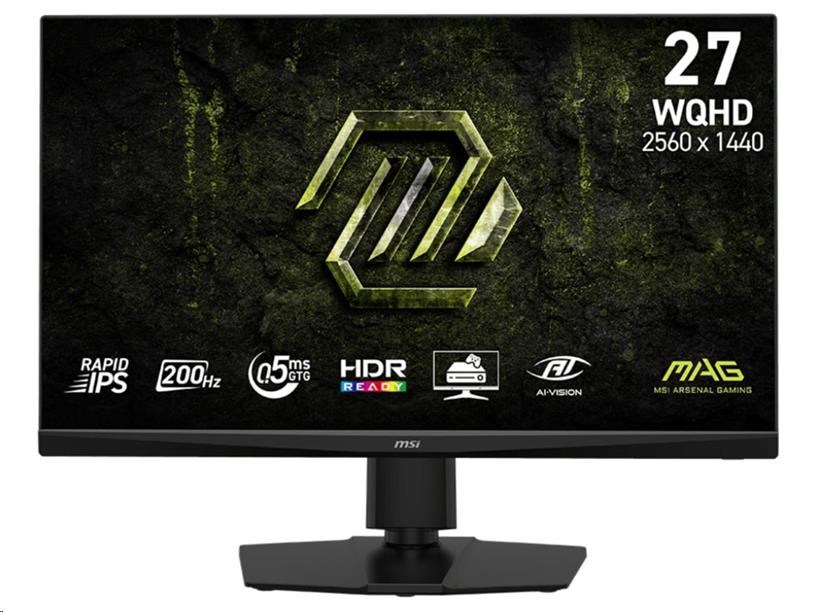 MSI LCD MAG 272QPF E20, 27", 2560x1440, Rapid IPS, 0,5 ms, VESA 100x100, Black
