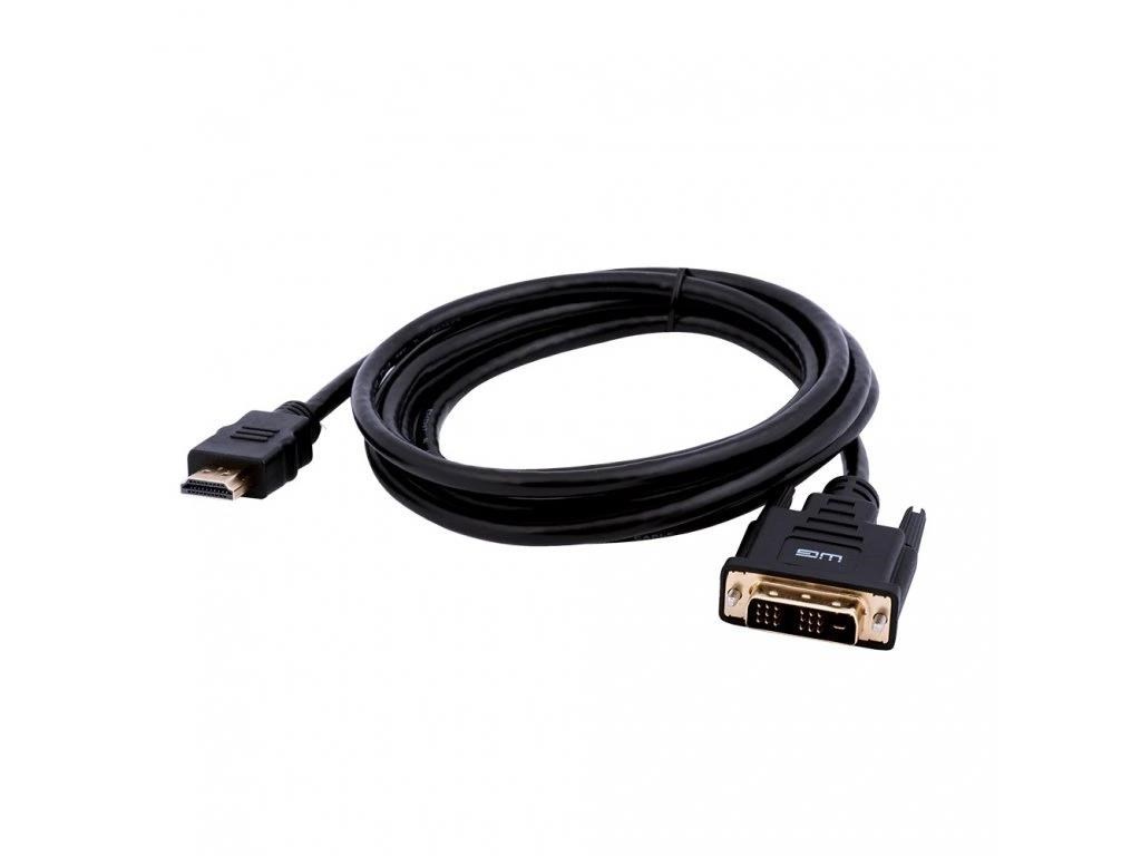 WG Kabel HDMI (male; HDMI 1.4) to DVI-D Single Link (male) / 2m / stíněný