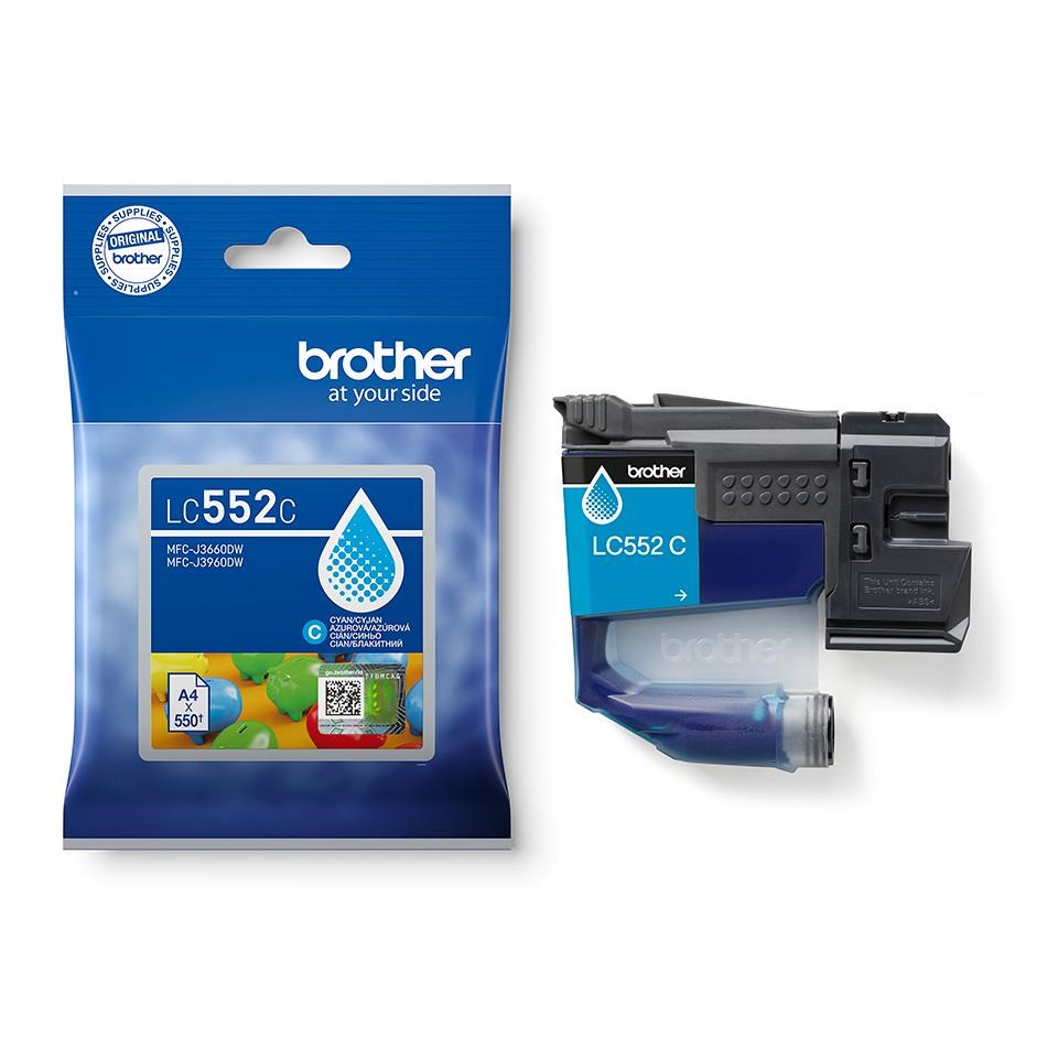 BROTHER INK LC-552C - cyan- cca 550stran, pro MFC-J3660 MFC-J3960