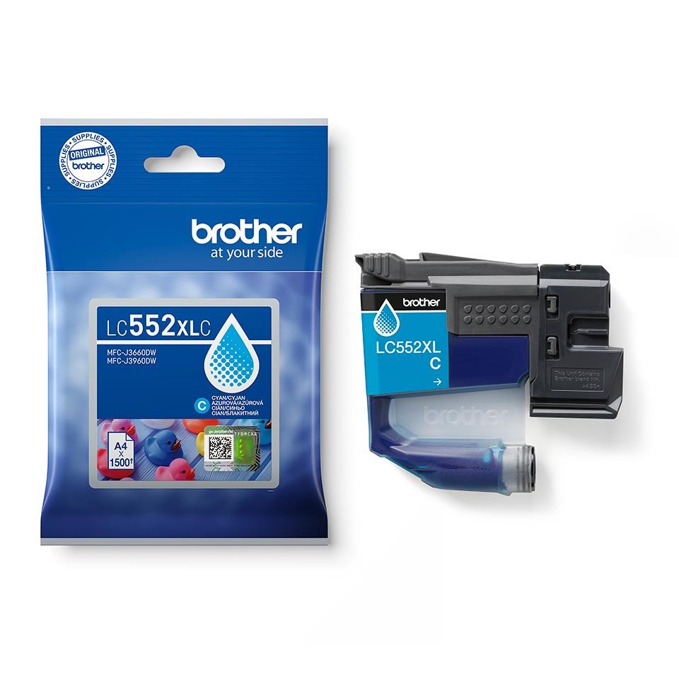 BROTHER INK LC-552XLC - cyan- cca 1500stran, pro MFC-J3660 MFC-J3960