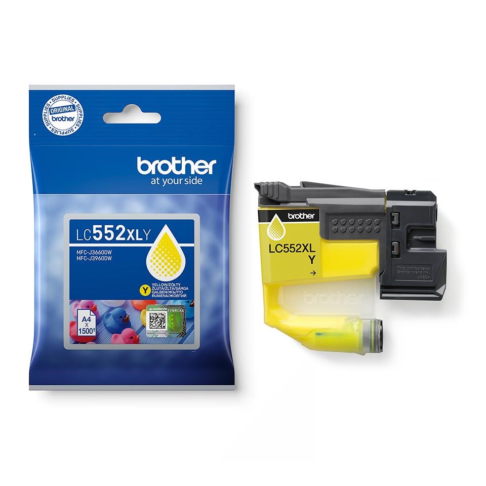 BROTHER INK LC-552XLY - yellow - cca 1500stran, pro MFC-J3660 MFC-J3960