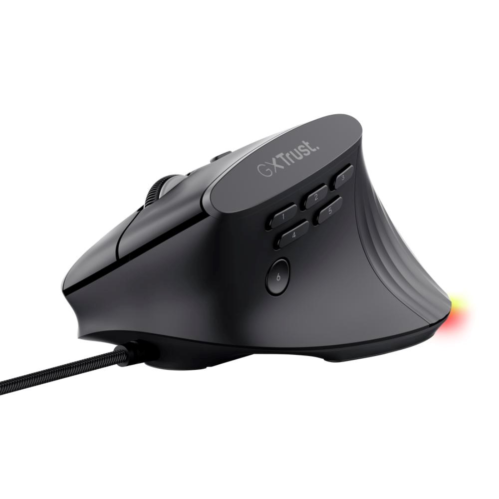 TRUST Myš GXT 145 Rexxa, Drátová USB, RGB, černá