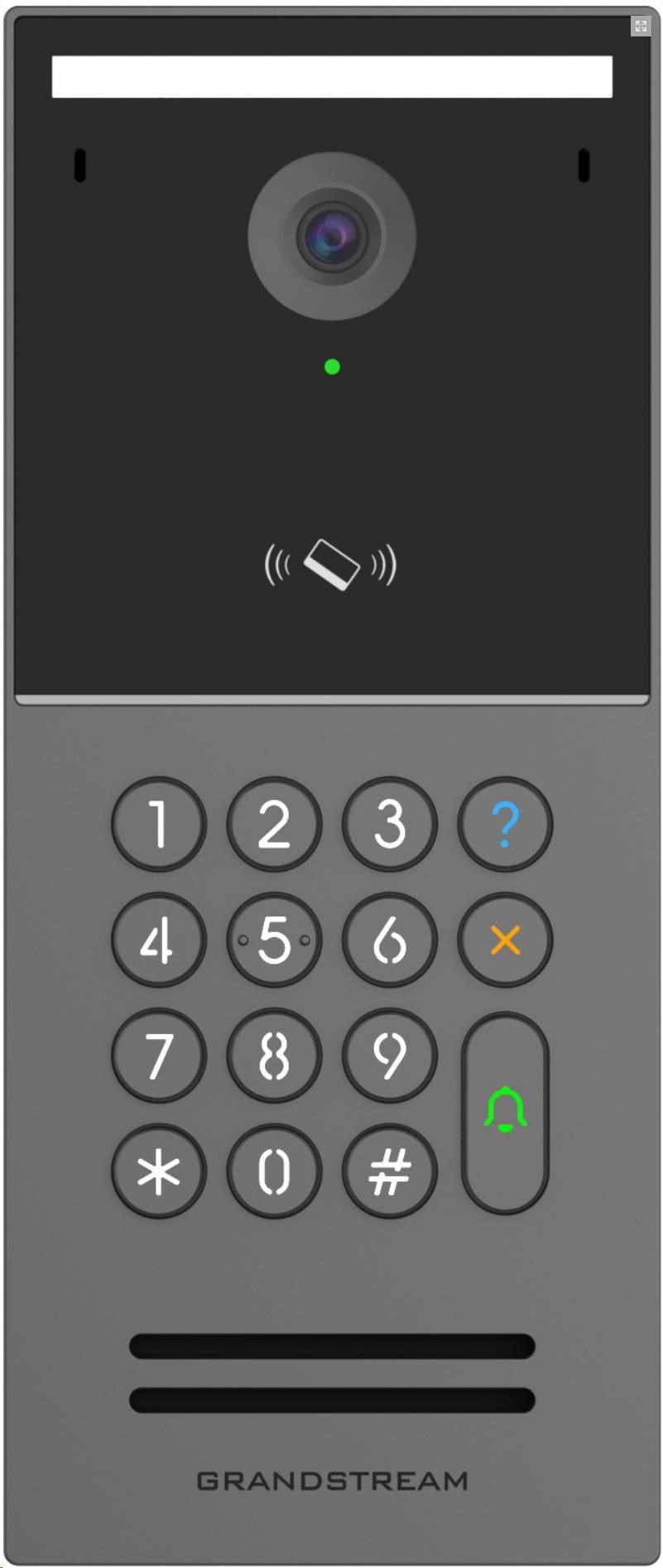 Grandstream GDS3725 dveřní video interkom, bluetooth, kamera 4Mpx, Poe, IP66, IK10, kov