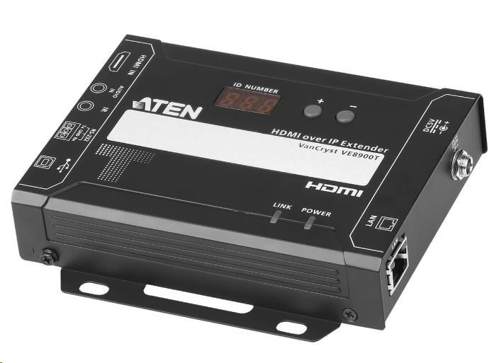 ATEN True 4K HDMI H.265 over IP Transceiver s PoE (možno nastavit jako vysílač / přijímač)