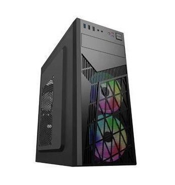 BAZAR - EUROCASE skříň ML N6-560B, ATX, 2x USB-A, 1x USB-C, 2x 120mm ARGB Fan, černá - Rozbaleno (Komplet)