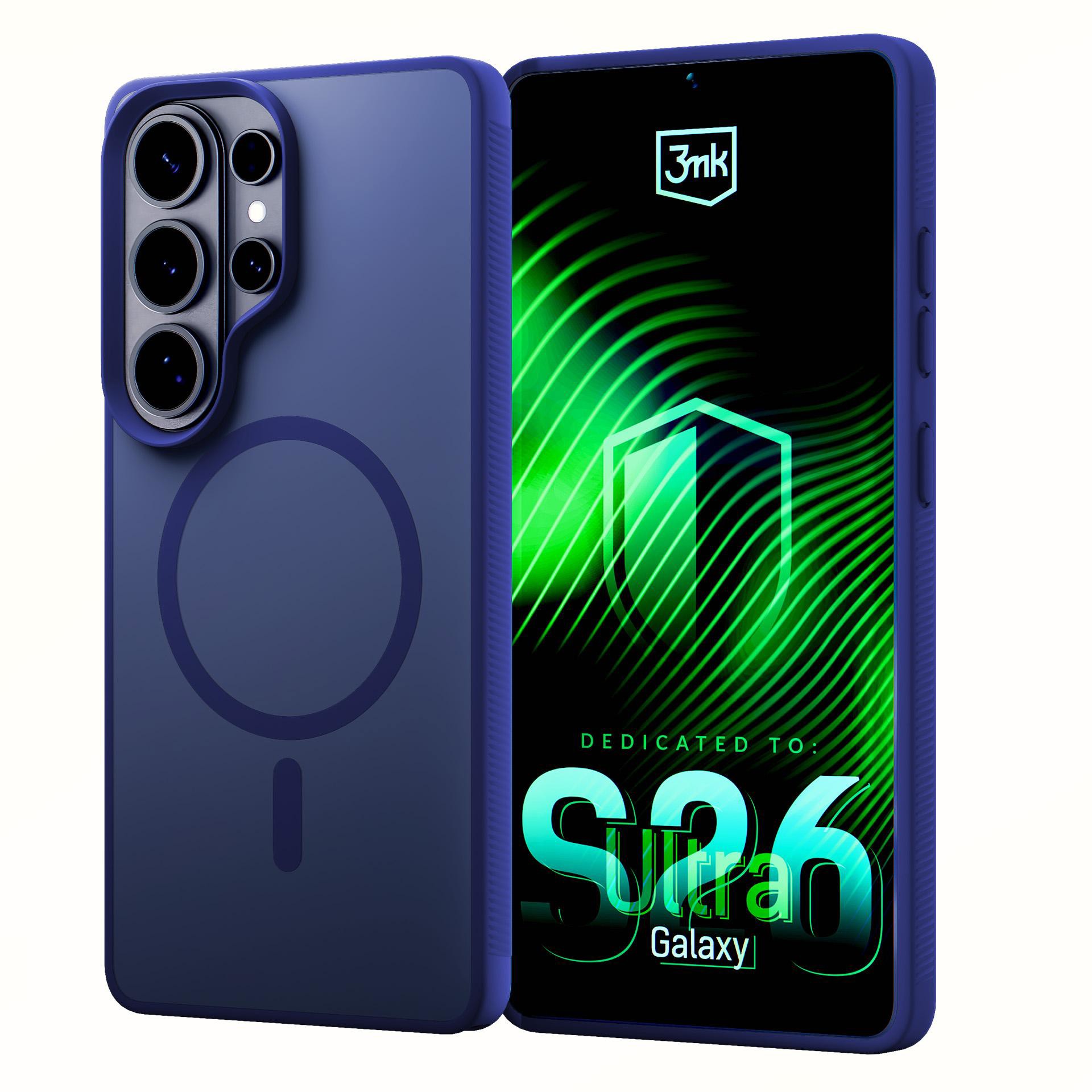 3mk ochranný kryt Smoke MagCase Blue pro Samsung Galaxy S26 Ultra