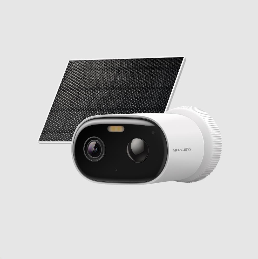 MERCUSYS MC410 KIT venkovní kamera, solární panel (2MP, 2K HD, 1296p, IR 10m, WiFi, micro SD card, IP65)