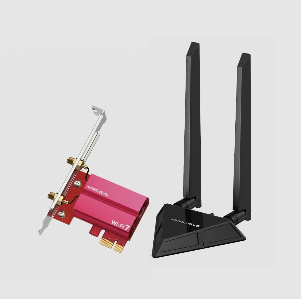MERCUSYS MA49BE WiFi7 PCIe adapter (BE9300,2,4GHz/5GHz/6GHz,Bluetooth5.4)