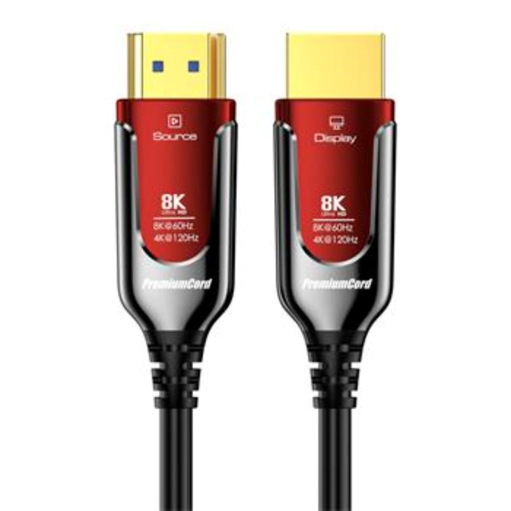 PREMIUMCORD Ultra High Speed HDMI 2.1 optický fiber kabel 8K@60Hz, zlacené 10m