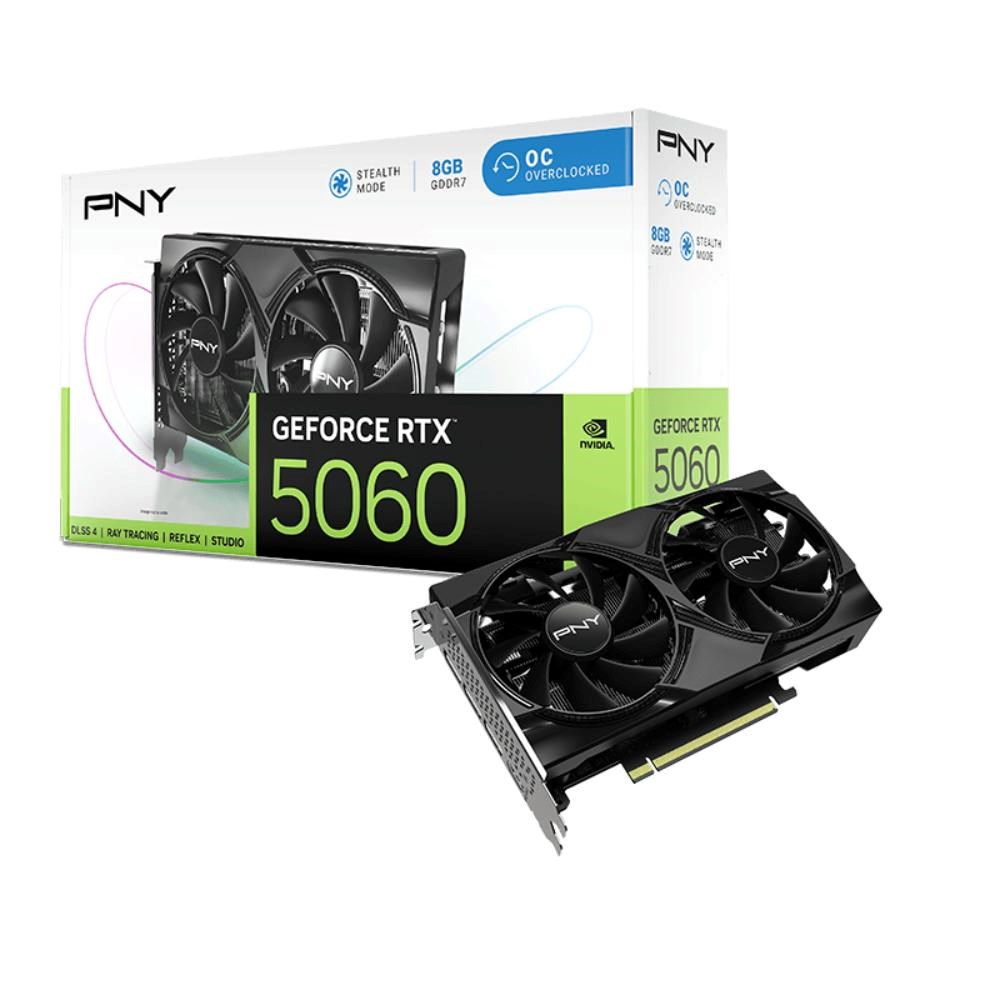 PNY VGA Nvidia GeForce RTX 5060 8GB Dual Fan, RTX 5060, 8GB GDDR7, 3xDP, 1xHDMI