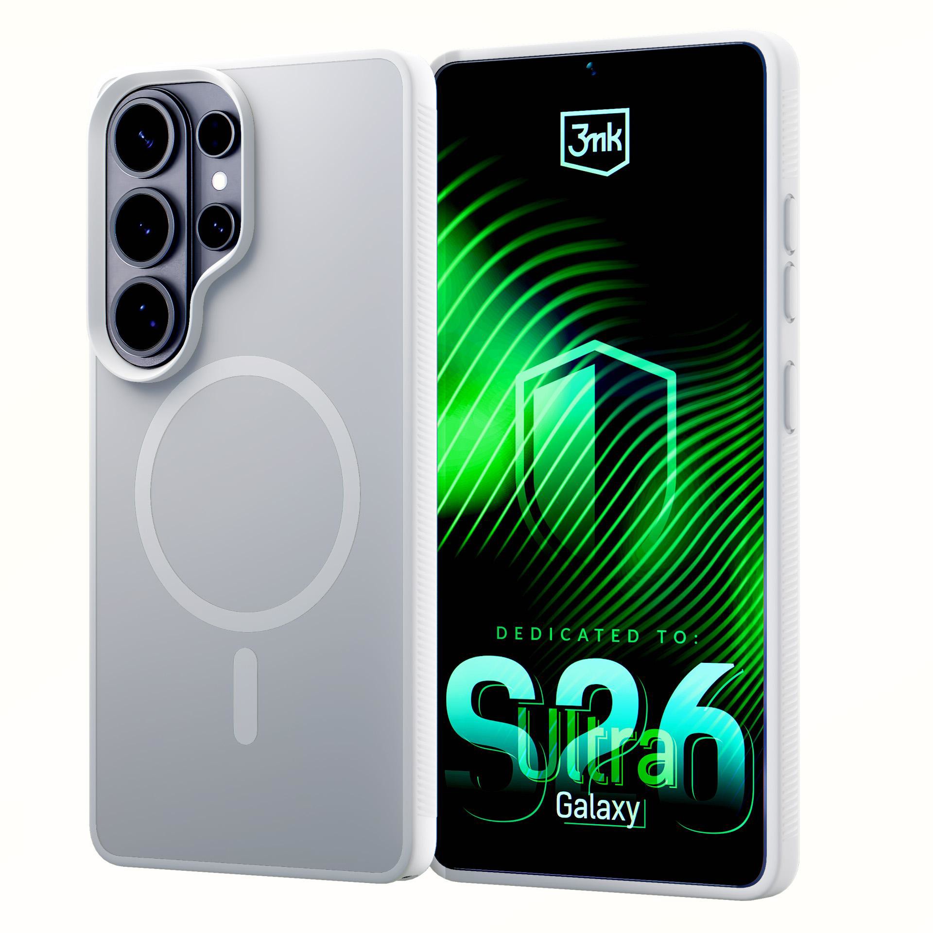 3mk ochranný kryt Smoke MagCase White pro Samsung Galaxy S26 Ultra
