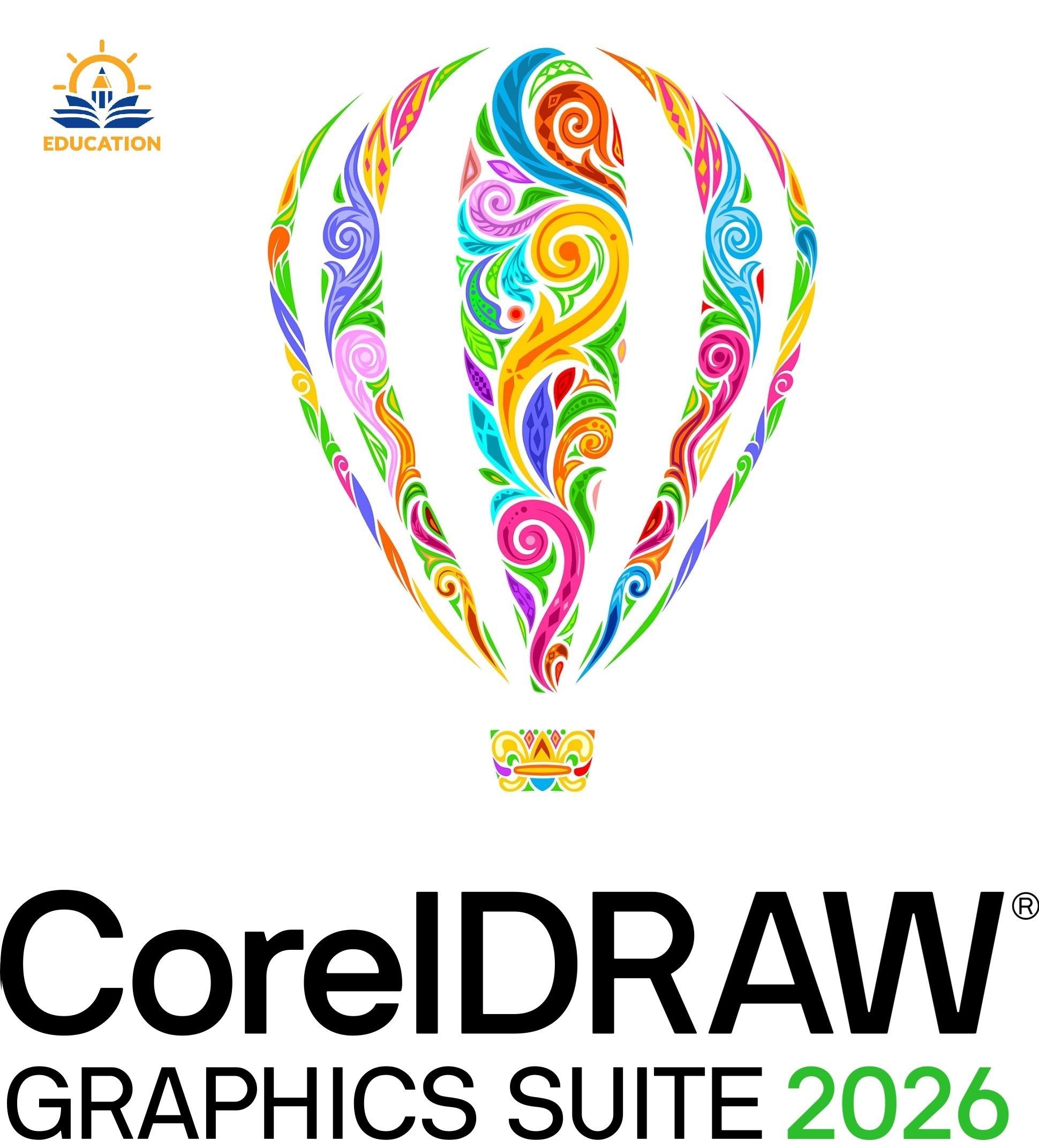 CorelDRAW Graphics Suite 2026 Education Perpetual License (incl. 1 Yr CorelSure Maintenance)(51-250)
