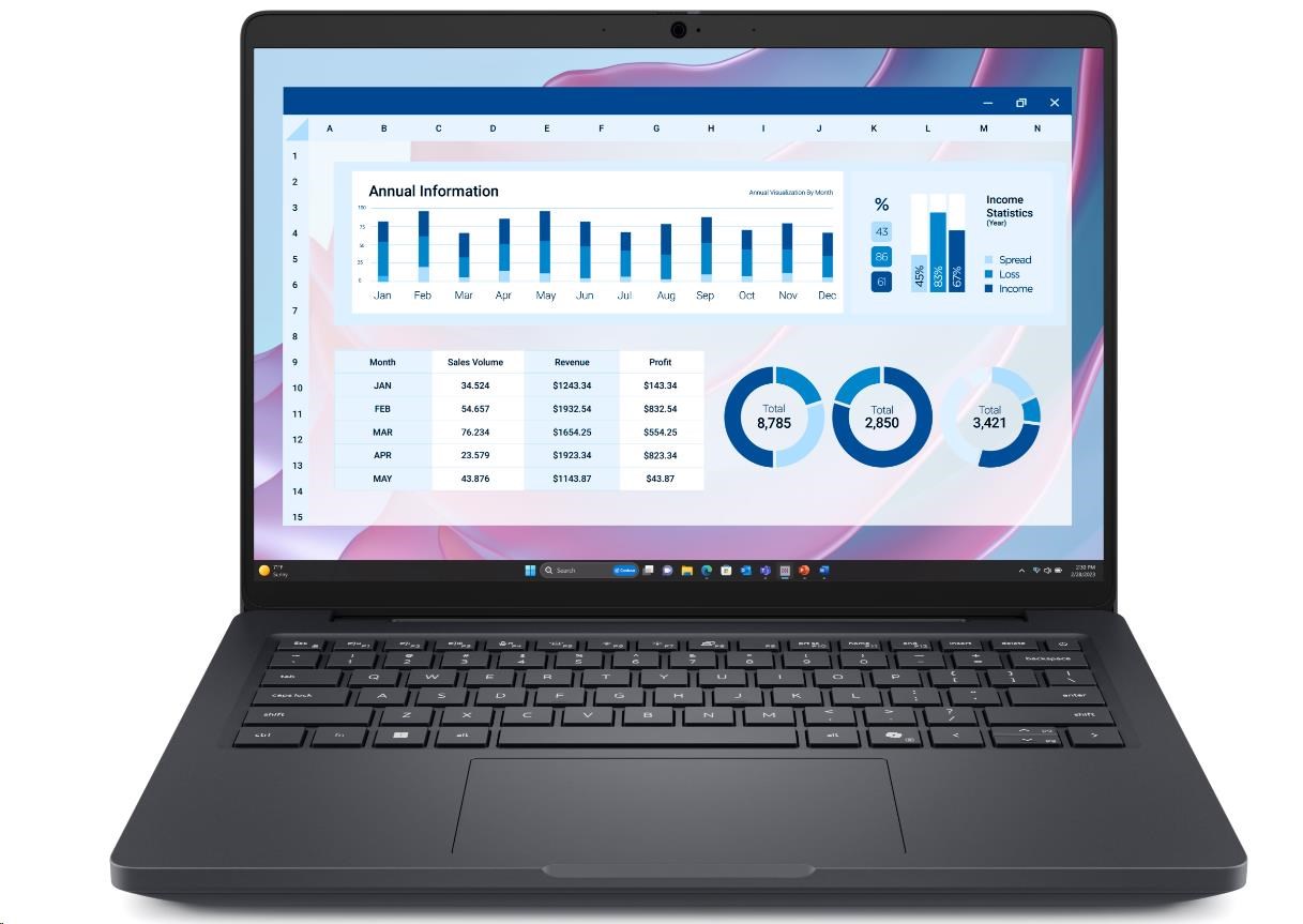 DELL NTB Pro Max 14 MC14255/AMD Ryzen AI 7 PRO 350/16GB/512SSD/14" FHD+ /No AC Adapter/WLAN/Backlit Kb/W11P/3Y PS NBD