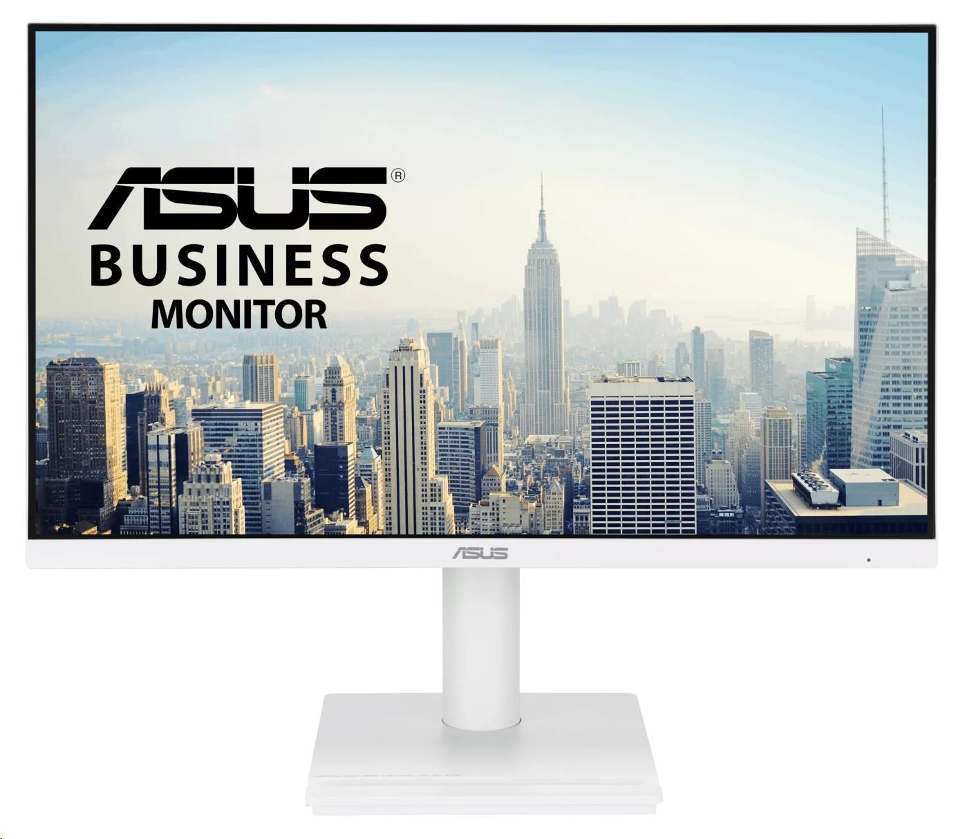 ASUS LCD 27" VA279QGS-W, FHD, 350nits, 120Hz, 1ms, Height adj., Audio, Repro, Vesa, HDMI, DP, VGA, USB, White