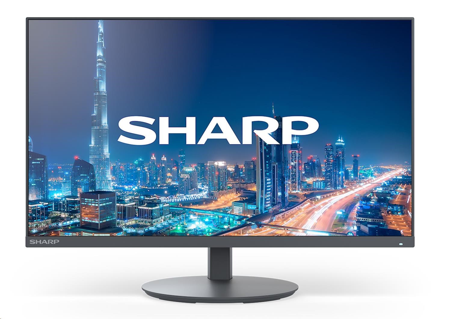 SHARP MT 24" E244FL, VA TFT, 1920x1080, 250nit, 1000:1, 6 ms, DP, HDMI, USB-C, LAN, USB, Repro, Pivot, černý