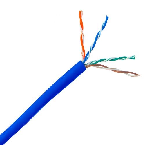 BAZAR - UTP kabel PlanetElite, Cat5E, licna(lanko), PVC, modrá, 305m - POŠKOZENÝ OBAL