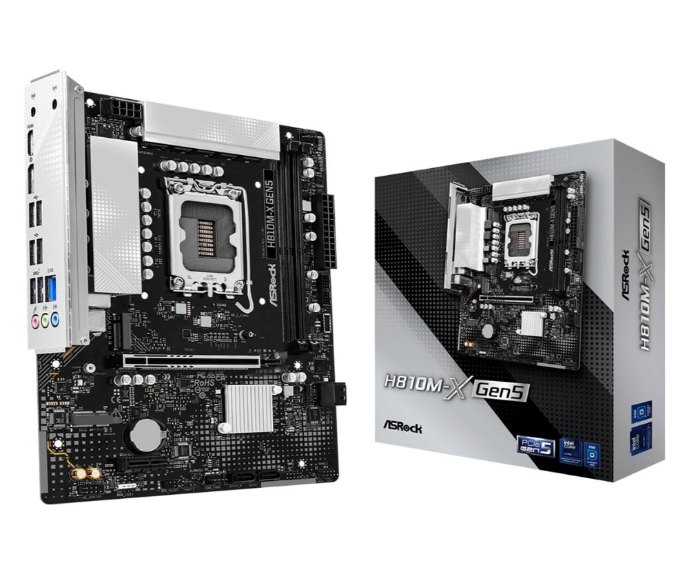 ASRock MB Sc LGA1851 H810M-X Gen5, Intel H810, 2xDDR5, 1xDP, 1xHDMI, mATX