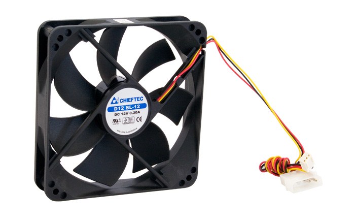 CHIEFTEC větrák AF-1225S, 120x120x25 mm Sleeve Fan, with 3/4pin connector