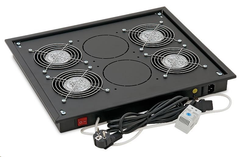 TRITON Ventilační jednotka horní (spodní), 4 ventilátory-230V/60W, termostat, šedá