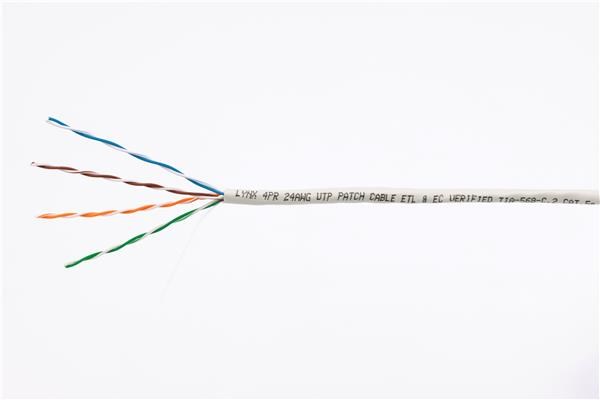 UTP kabel LYNX, Cat5E, licna(lanko), PVC, Dca, šedá, 305m
