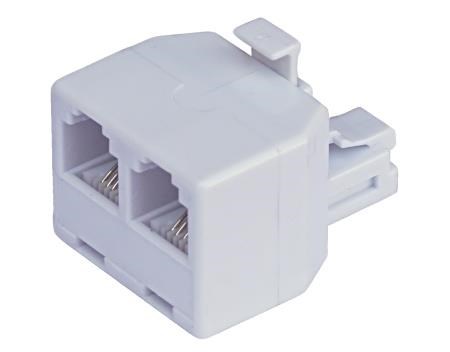 Rozdvojka RJ11, 1x6p4c/2x6p4c - telefonní