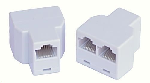 Dvojspojka RJ45, 1x8p8c/2x8p8c - telefonní