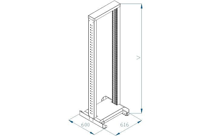 TRITON 19" montážní rám 37U, jednodílný