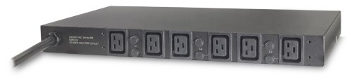 APC Rack PDU, Basic, 1U, 22kW, 400V, (6)C19, IEC-309 32A 3P+N+PE 2.44m