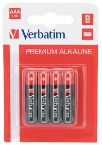VERBATIM Alkalické baterie AAA, 4 PACK , LR3