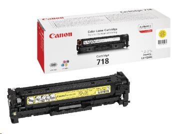 Canon TONER CRG-718Y žlutý pro i-Sensys LBP7200CDN, LBP7210Cdn, LBP7660CDN, LBP7680CX, MF724Cdw, MF728Cdw (2 900 str.)
