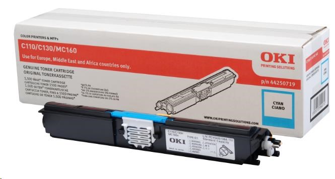 Oki Toner Cyan do C110/C130n/MC160 (1.5K)
