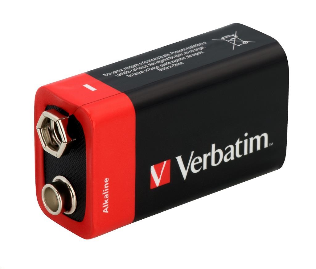 VERBATIM Alkalické baterie 9V, 1 PACK , 6LR61