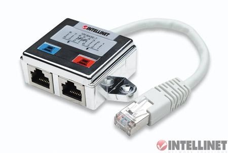 Intellinet 2-Port Modular Distributor, FTP Rozdvojka RJ45