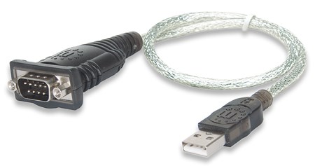 MANHATTAN převodník z USB na sériový port (USB AM / DB9M, RS232), blistr