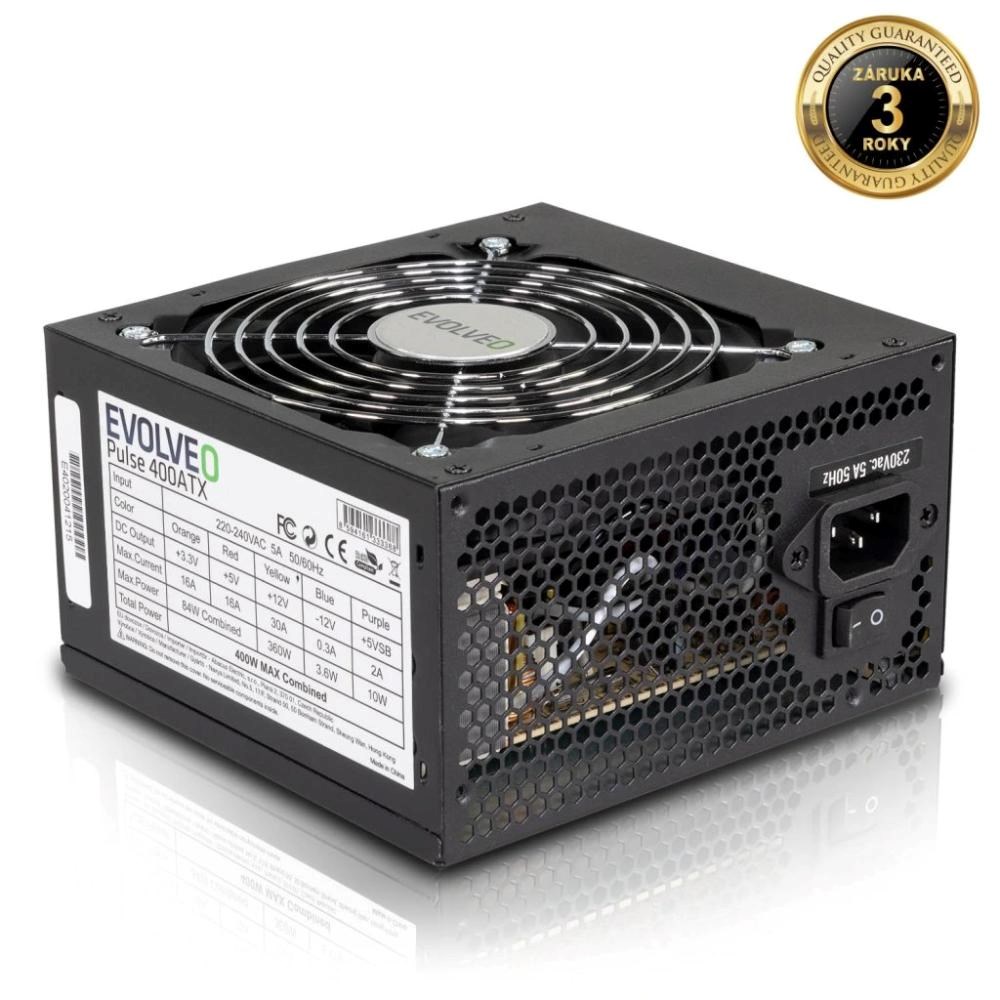 EVOLVEO zdroj 400W ATX, tichý, bulk, záruka 3 roky