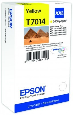 EPSON Ink bar WorkForce-4000/4500 - Yellow XXL - (3.400 str.) (34,2 ml)
